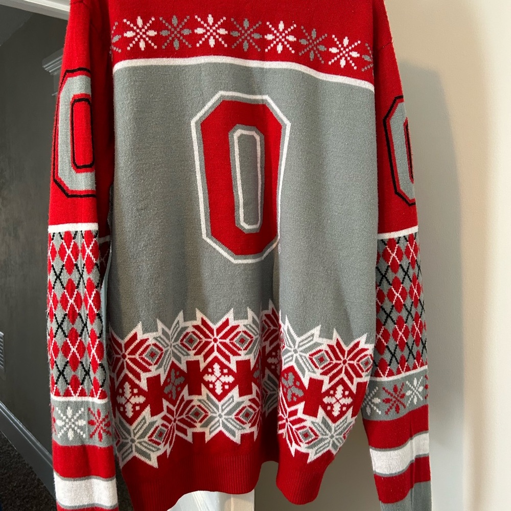 Red and Gray Men's Sweater